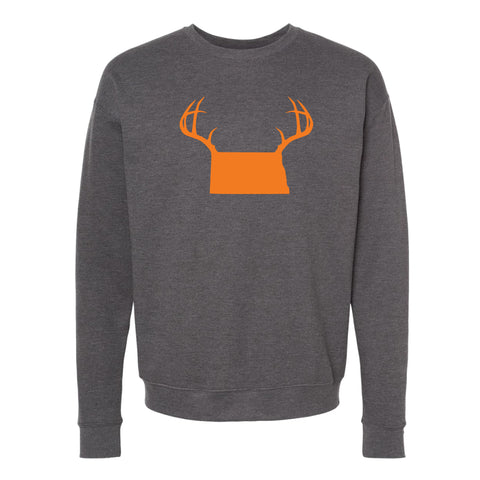 Antlers North Dakota Crewneck Sweatshirt