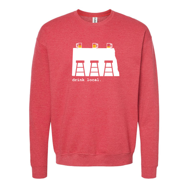 Drink Local North Dakota Crewneck Sweatshirt