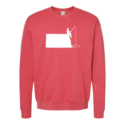 North Dakota Fishing Crewneck Sweatshirt