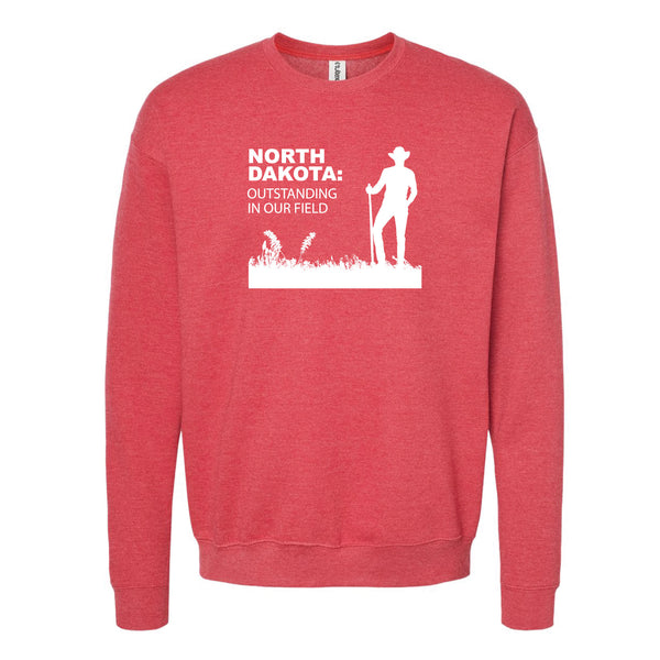 Outstanding in Our Field North Dakota Crewneck Sweatshirt