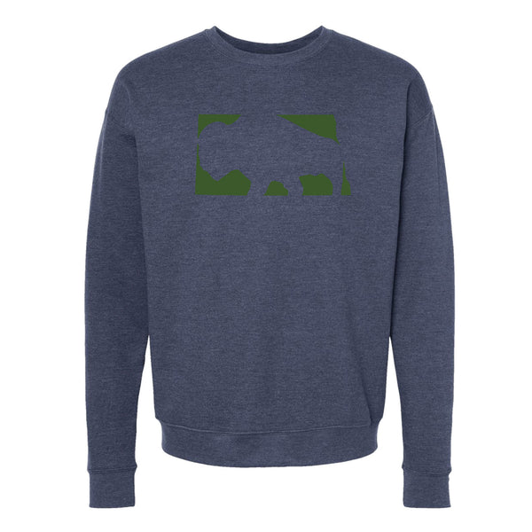 Bison North Dakota Crewneck Sweatshirt