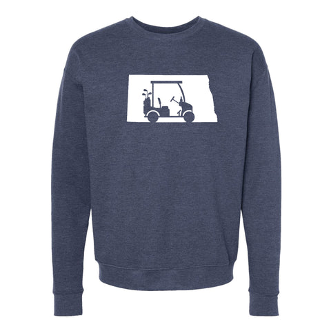 North Dakota Golf Cart Crewneck Sweatshirt