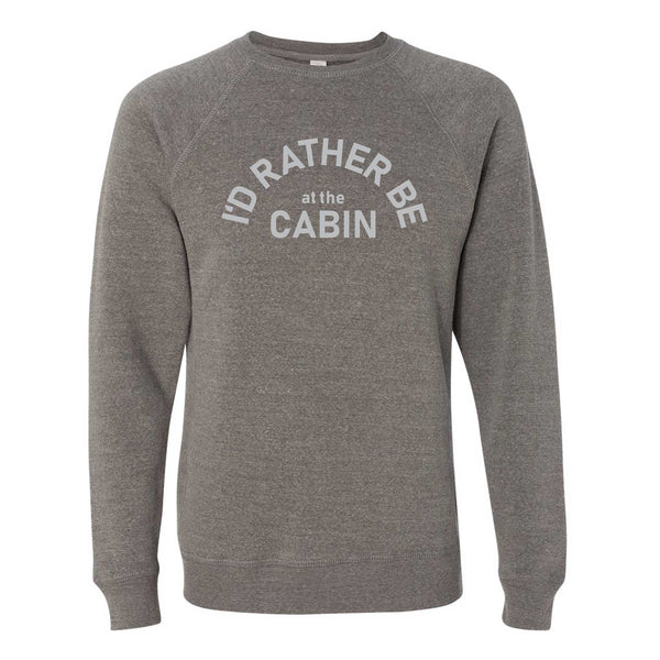 Rather Be At The Cabin North Dakota Crewneck Sweatshirt