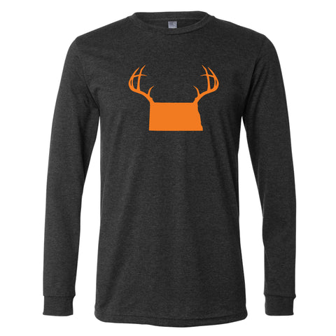 North Dakota Antlers Long Sleeve T-Shirt