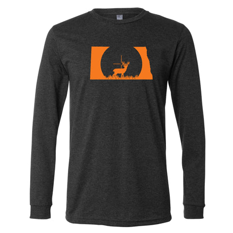 North Dakota Crosshairs Long Sleeve T-Shirt