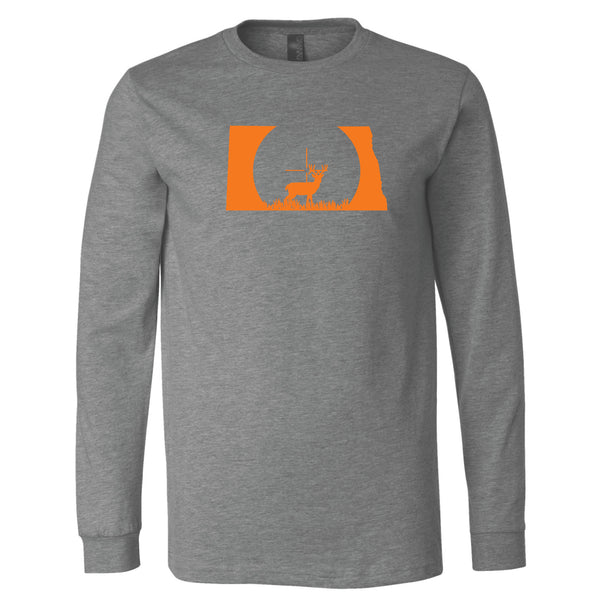 North Dakota Crosshairs Long Sleeve T-Shirt