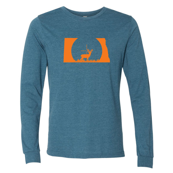 North Dakota Crosshairs Long Sleeve T-Shirt