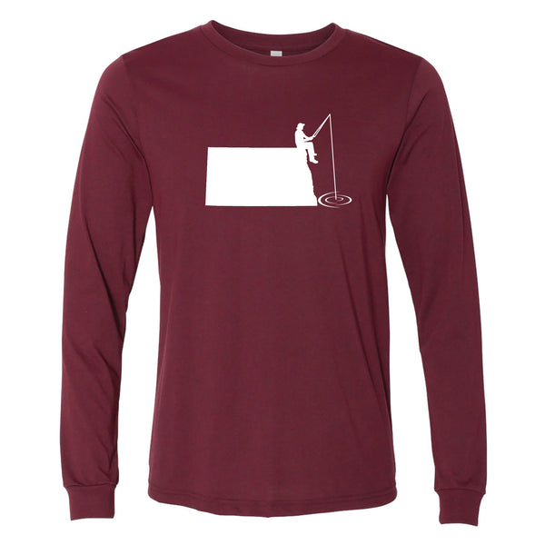 North Dakota Fishing Long Sleeve T-Shirt