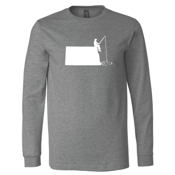 North Dakota Fishing Long Sleeve T-Shirt