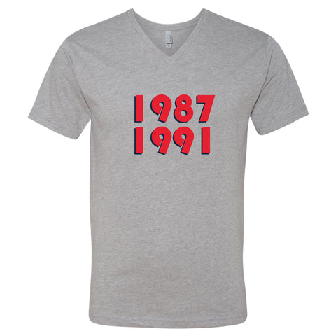 1987 1991 North Dakota V-Neck T-Shirt
