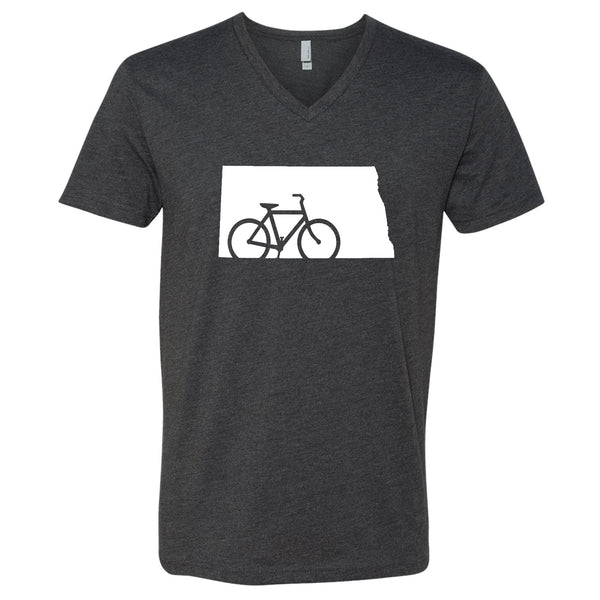 Bike North Dakota V-Neck T-Shirt