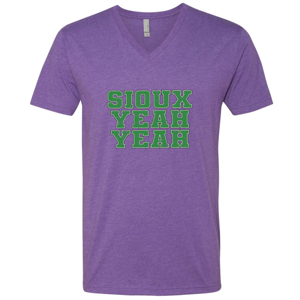 Sioux Yeah Yeah North Dakota V-Neck T-Shirt