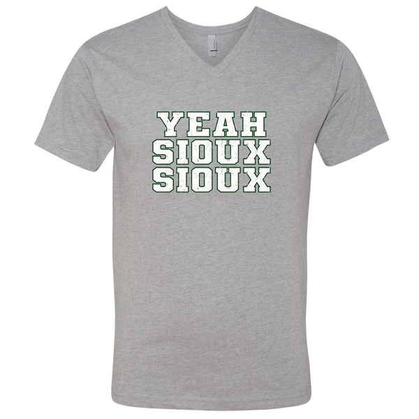 Yeah Sioux Sioux North Dakota V-Neck T-Shirt