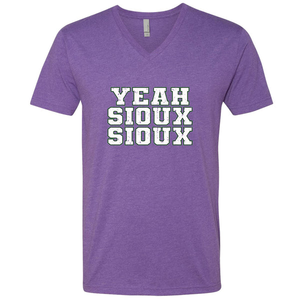 Yeah Sioux Sioux North Dakota V-Neck T-Shirt