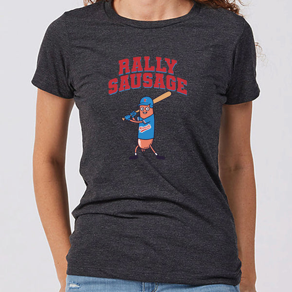 Rally Sausage North Dakota T-Shirt Womens Slim Fit