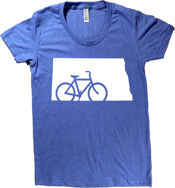 Bike North Dakota T-Shirt - Women's Fitted