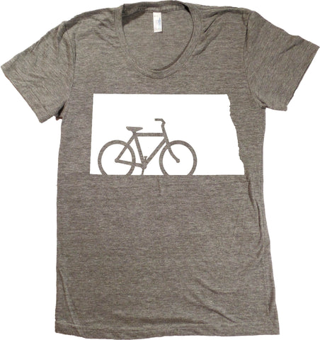 Bike North Dakota T-Shirt - Women's Fitted