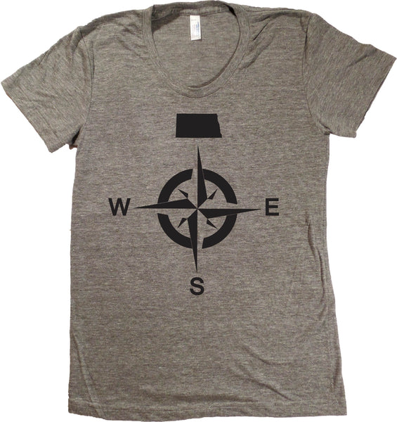 North Dakota Compass T-Shirt - Women's Fitted