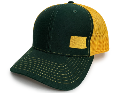 North Dakota Snapback Hat - Green/Yellow